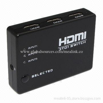 3x1 HDMI Switcher with Remote Control, IR Supports 3D